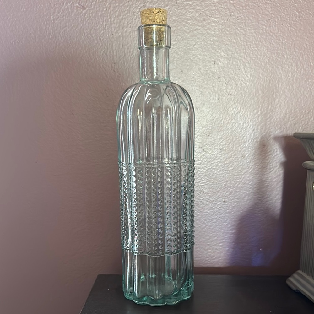 Elegant Glass Bottle with Cork Stopper